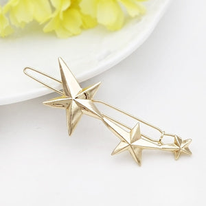 Geometric Lip Stars Knot Barrettes Hair Clips