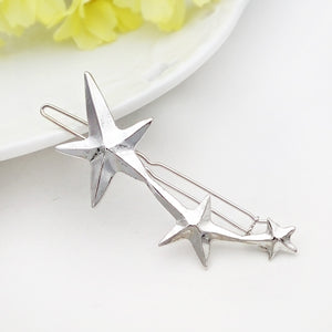 Geometric Lip Stars Knot Barrettes Hair Clips